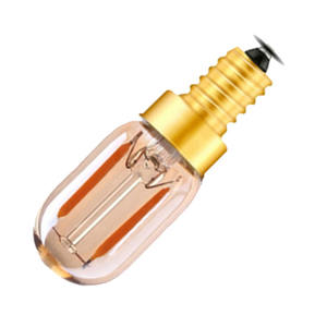 गोल्डन बेस e12 e14 2w dimmable नेतृत्व 12v 24v फिलामेंट लाइट बल्ब एम्बर पीले 2200k 2300k t22 सजावट बल्ब - Product Image 3