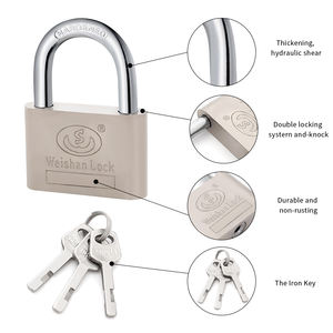 अनुकूलित बहु आकार इलेक्ट्रोप्लेटेड मैट स्क्वायर आयरन पैडलॉक कुंजी लॉक स्टूडियो एंटी-चोरी भंडारण बॉक्स स्कूल सुरक्षा पैडलॉक - Product Image 5