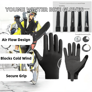 YOUME Winter Atmungsaktive Ski- und Fahrradhandschuhe aus Spandex, Unisex, Rutschfest, Winddicht und Warm - Product Image 2
