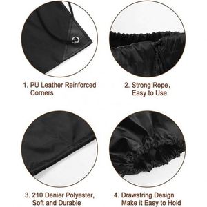 Sac de sport en polyester imperméable personnalisé avec cordon de serrage, idéal pour le basketball, avec logo, robuste, pour les voyages, les activités de plein air, le rangement d'accessoires et comme sac à dos pour livres - Product Image 2