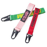 Nouveauté Yisho Porte-clés mousqueton personnalisé MLB, cordon de cou, porte-carte d'identité, sérigraphie sur tissu polyester tissé, bracelet
