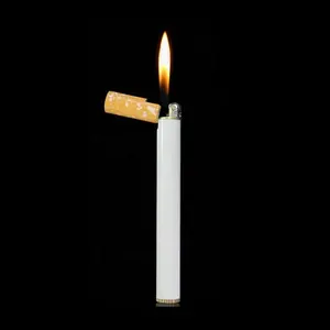 定制标志打火机广告促销气体打火机激光金属红色火焰充气手电筒打火机香烟