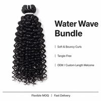 Extensions de cheveux humains brésiliens 12A Water Wave, 100% vierges non traités, tissage de cheveux naturels noirs