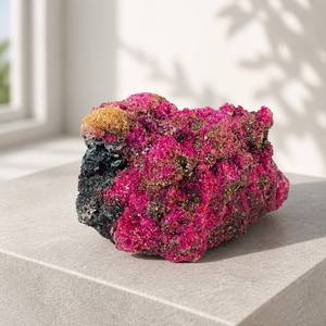 Venta al por mayor de racimo de rubí natural en bruto, espécimen de piedra preciosa, rubí rosa en matriz, cristal curativo para decoración del hogar - Product Image 3
