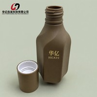 Flacon cosmétique unique et irrégulier en HDPE de 100 ml, flacon à bouchon à vis à surface mate pour l'emballage de liquides capillaires et corporels, personnalisation OEM