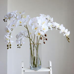 Fleurs artificielles blanches art déco pour la décoration intérieure, <span class=keywords><strong>grande</strong></span> <span class=keywords><strong>fleur</strong></span> sèche au toucher naturel pour l'hôtel, herbe <span class=keywords><strong>de</strong></span> <span class=keywords><strong>pampa</strong></span> séchée pour mariage - Product Image 1