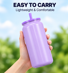 16oz 304 Stainless Steel <b>Can</b> <b>Cooler</b> Tumbler Double Wall Vacuum Insulated Mug with Lid and Straw Sublimation Blank - Product Image 4