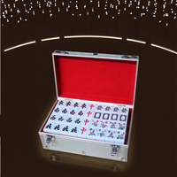 Grand boîtier de rangement en aluminium pour ensemble de mahjong