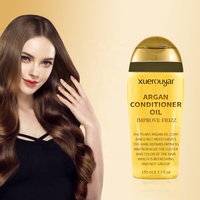 Sérum Capillaire Traitant à l'Huile Essentielle d'Argan du Maroc pour Massage du Cuir Chevelu, Améliore les Frisottis, Lisse, Nourrit, Rend les Cheveux Brillants, Répare et Hydrate