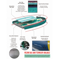 Kayak de pêche gonflable ISUP, design pliable, pompe incluse, pour rivière, lac et sports de loisirs