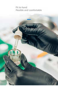 قفازات النتريل السوداء أحادية الاستخدام للعمل والفحص خالية من البودرة بأرخص سعر وأسرع توصيل - Product Image 5