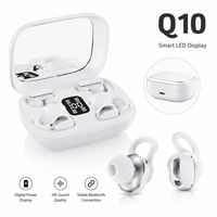 Audífonos Q10 2 en 1 5.4 Inalámbricos con Clip, Semi-in-ear, Pantalla LED de Energía, 30H de Reproducción, Deportivos, con ANC Táctil 5.4