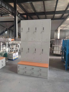 Armoire en métal Luoyang avec porte 6 8 9 et long <span class=keywords><strong>banc</strong></span> et armoire à <span class=keywords><strong>chaussures</strong></span> en acier avec siège - Product Image 2