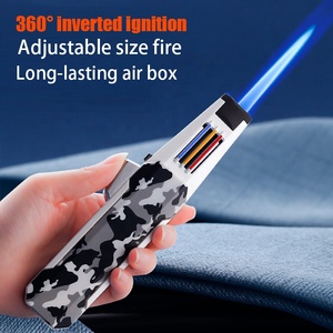 JOBON Turbo Powerful Flame Customer Logo Gas Butane Refillable <strong>Kitchen</strong> Chef <strong>Blow</strong> Long Pen <strong>Torch</strong> Lighter for Cigar BBQ Camping - Product Image 2