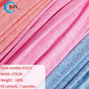 Nhanh chóng khô 93% Polyester 7% spandex 170gsm 4 cách căng đồng bằng dệt hai giai điệu Melange vải dệt kim cho hàng may mặc/Thể thao - Product Image 6