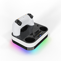 Station de charge double RGB avec support, chargeur rapide et communication filaire pour manette sans fil P5, en plastique