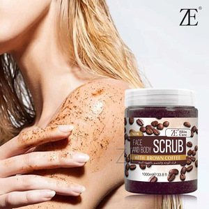 Gommage corporel au sel humide, café, curcuma, gingembre et fraise, enrichi en vitamine E, le plus vendu, pour l'exfoliation 1KG - Product Image 2