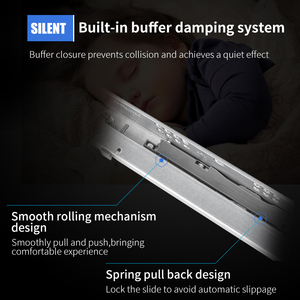 Unihopper factory extension single zipper concealed soft closing under the drawer slides - Product Image 3