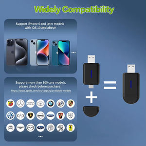 Оптовый пользовательский FCC KC RoHS <span class=keywords><strong>Mini</strong></span> Type C WiFi <span class=keywords><strong>USB</strong></span> проводной к беспроводной Carplay адаптер для Apple Carplay Android - Product Image 6