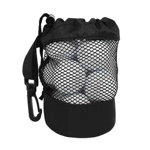 Benutzer definiertes Logo OEM Wieder verwendbare Polyester Mesh Golfball Culb Travel Carry Pouch Stand Personal isierte Tasche