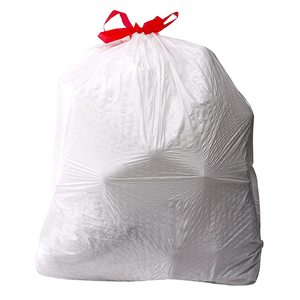 Sac poubelle noir à cordon de serrage de 30 gallons, 33*30 pouces, en matériau LDPE, sac à déchets ménagers, sac poubelle polyvalent avec fermeture rouge - Product Image 5