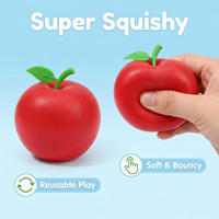 Nouveau Pack de Jouets Squishy Fruits Pomme Mangue Pêche, Pack Squishy Fidget Alimentaire Réaliste, Doux à Remontée Lente, Cadeau de Fête, Balle Anti-Stress