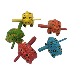 Artisanat en bois fait à la main, instrument de percussion, <span class=keywords><strong>grenouille</strong></span> musicale en bois, <span class=keywords><strong>grenouille</strong></span> grinceuse en bois - Product Image 1