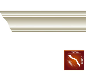 Moule en polyuréthane imperméable et résistant au feu, 2.4M, style européen, moulure uni, promotion - Product Image 1