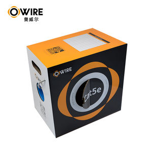 Câble <span class=keywords><strong>Ethernet</strong></span> extérieur Cat5e UTP-Cuivre pur 24AWG, gaine en PVC résistant aux UV, 350MHz, boîte de 305m (1000ft) pour réseaux CCTV/LAN - Product Image 5