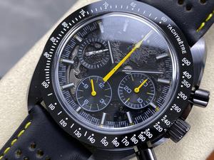 Reloj Mecánico de Buceo de Lujo, de la Mejor Calidad, Resistente al Agua, 44 mm, Fábrica BLS, Movimiento Manual, Cerámica Negra, Cronógrafo, Esqueleto - Product Image 3