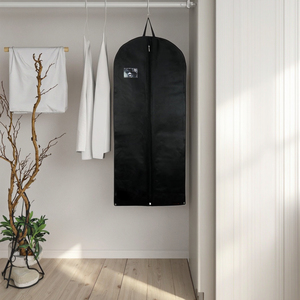 High Quality Custom Portable Foldable <strong>Garment</strong> <strong>Bag</strong> with <strong>Breathable</strong> Non-Woven Suit Cover Hanging Dustproof Zipper Closures - Product Image 1