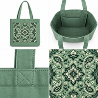 Sac fourre-tout en toile grand format avec impression de logo personnalisé, OEM, souvenirs des Émirats arabes unis, Dubaï, style Tatreez Palestine, sac à bandoulière pour le shopping