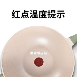 Lanya Non Stick Wok Avocado Green With Lid Induction Compatible Easy Cleaning Saute Pan - Product Image 4