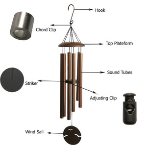 Pieza de montaje de bricolaje para decoración de jardín al aire libre, conjunto de sintonizador de tono profundo grande afinado, <span class=keywords><strong>campanas</strong></span> de viento, decoraciones para el hogar de 36 pulgadas - Product Image 3