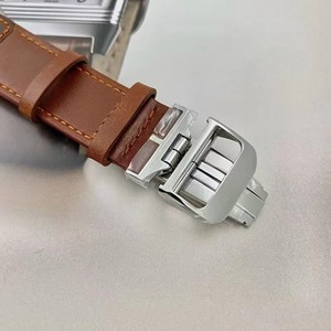 Reloj de edición limitada mecánico automático con correa de cuero genuino marrón, esfera blanca, caja plateada y cristal de zafiro de alta calidad 2026 - Product Image 3