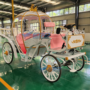 Magnifique Chariot Électrique Citrouille à Chevaux, Voiturette Princesse Citrouille à Chevaux, Véhicule Électrique pour Enfants - Product Image 4