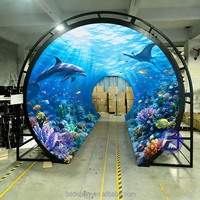 Pantallas LED con Efecto Visual 3D, Pantalla LED Flexible en Forma de Túnel de Cúpula