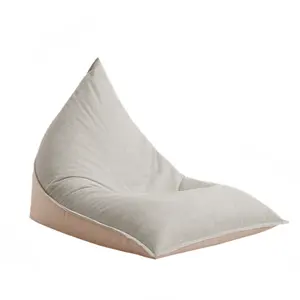 2024新的!微软麂皮棉三角豆袋椅便携式转角豆袋沙发套地板舒适客厅家具