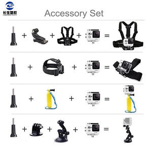 Kit d'accessoires pour GoPro 13 avec sangles de tête, de poitrine et de poignet compatibles DJI/Insta360/Yi/Syngo, en plastique et PC - Product Image 3