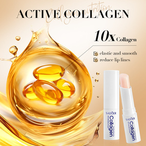 Meilleure Vente <span class=keywords><strong>Baume</strong></span> <span class=keywords><strong>à</strong></span> Lèvres Bio Beurre Marque Privée Végétalien Anti-Gercures Hydratant Durable au Collagène - Product Image 3