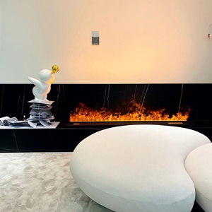 Meuble <span class=keywords><strong>TV</strong></span> de cheminée électrique d'intérieur moderne de 220V avec brumisation à la vapeur 3D atomisée à la vapeur intégrée pour cheminée - Product Image 2