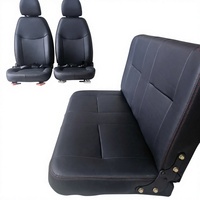 Siège arrière double pour voiture de patrouille électrique et mini-voiture de tourisme, pliable, avec appuie-tête personnalisé et housse en PVC résistante aux rayures