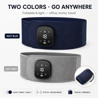 Ceinture de massage sans fil pour la taille 3 en 1 avec pression d'air, chaleur et vibrations, soutien lombaire 3000mAh