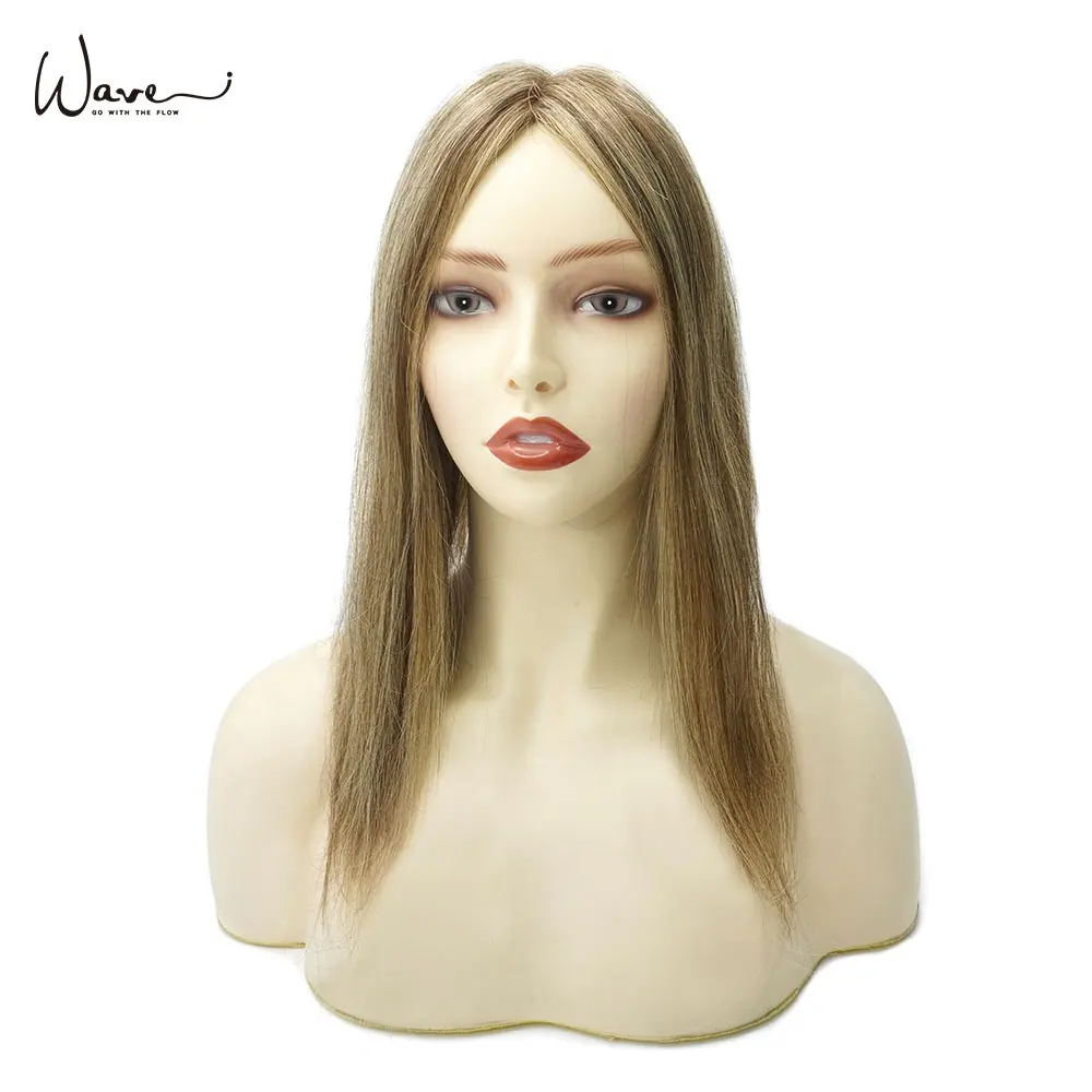 Custom Color Clip In Natural Remy Human Hair Wig Topper For Women