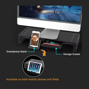 <strong>Monitor</strong> <strong>Stand</strong> Riser Home Office Desktop Foldable Gaming Lights RGB <strong>with</strong> USB HUB and <strong>Drawer</strong> - Product Image 3