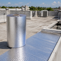 Film isolant pare-feu 1,2*40m, protection thermique, film isolant à bulles d'air, film aluminium à bulles