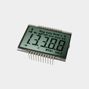 4-digit 7-segment display customize reflective lcd display 2.3 inch white 7 segment voltage meter application 22 pin connector