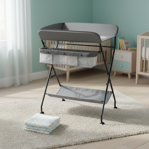 Lit d'enfant portable moderne en alliage d'aluminium, réglable en hauteur sur 3 niveaux, pliable, roues universelles, capacité 50 lb, couleur personnalisée, hôtel, <span class=keywords><strong>parc</strong></span> - Product Image 1