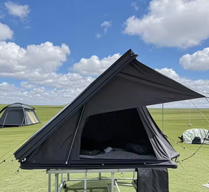 Carpa de Techo Automática para 2-3 Personas, Carpa de Techo Rígida de Aluminio para Acampar al Aire Libre con Escalera para SUV, Triangular de Aluminio - Product Image 5