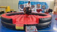 Simulateur de taureau mécanique commercial Crazy Rodeo, taureau mécanique électrique avec matelas de sécurité gonflable pour location événementielle